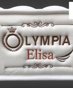 Mẫu logo đệm lò xo Elisa được thêu sắc nét tinh xảo